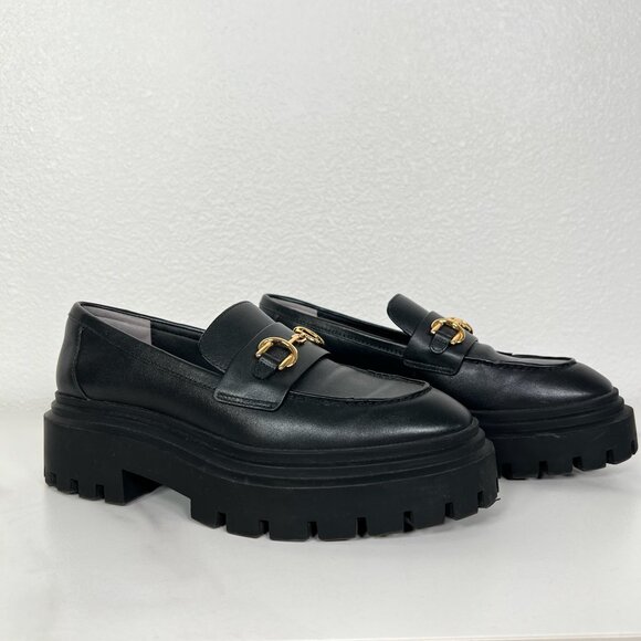 Stuart Weitzman Black Platform Loafers - Size 36 - Picture 2 of 7